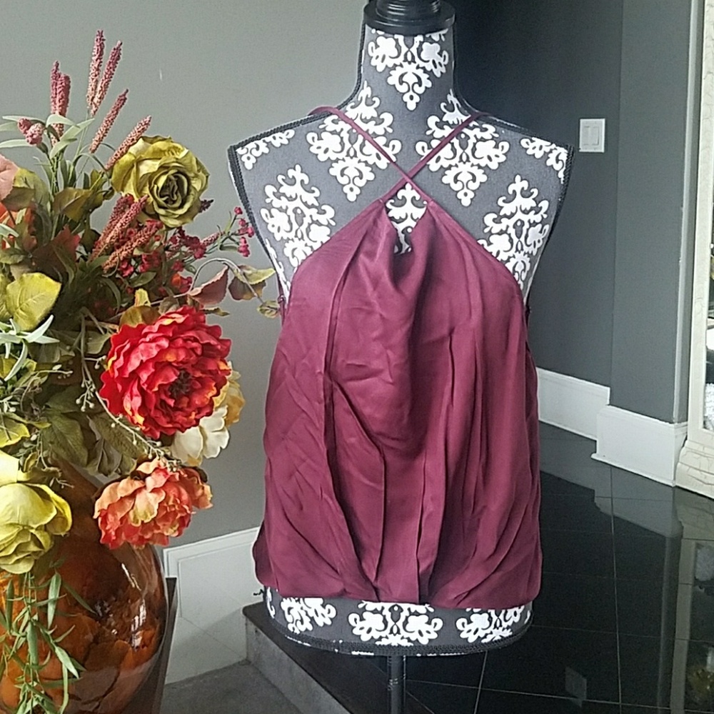 Silence + Noise Purple Crisscross Camisole